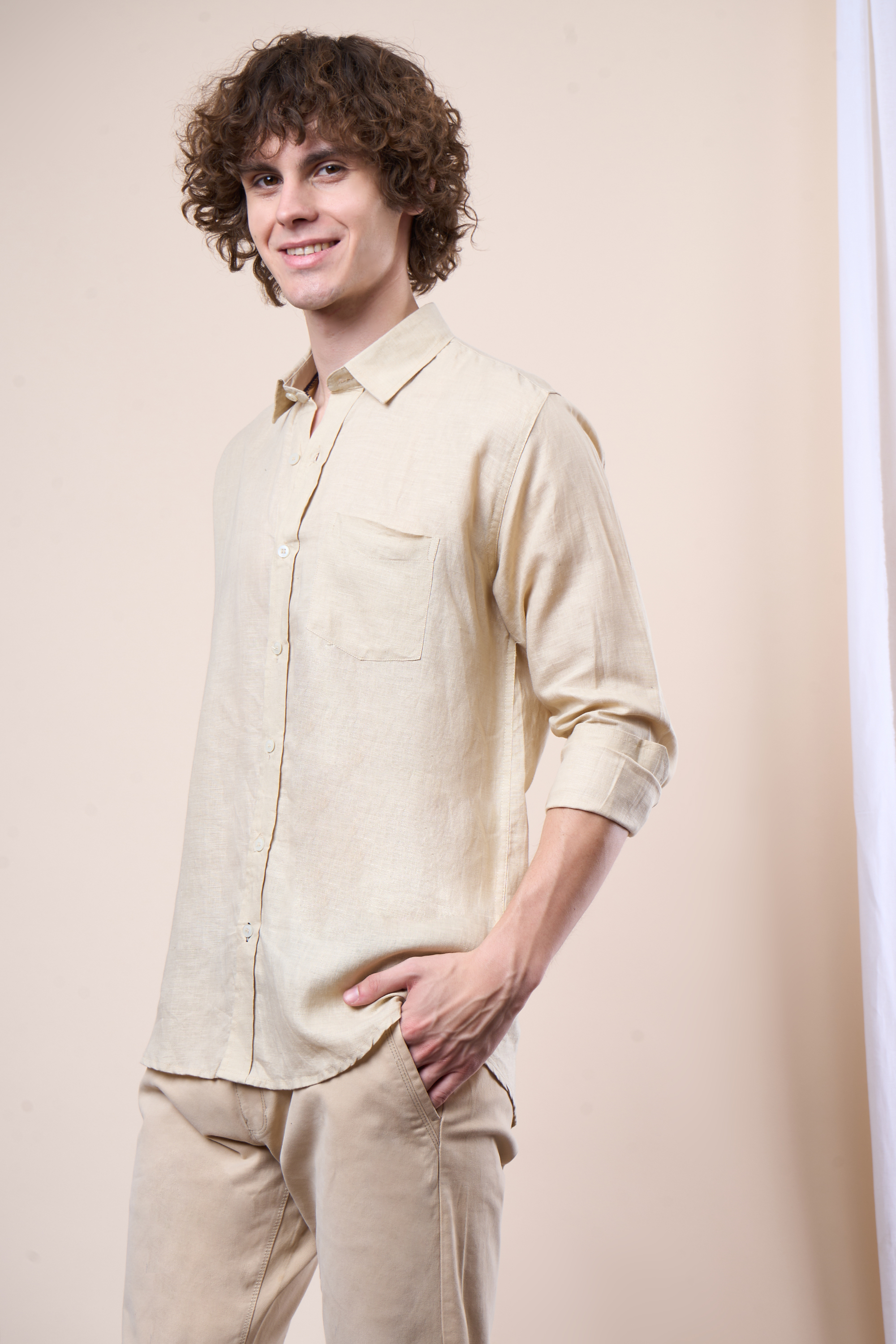 men’s cheetah print cotton shirt front view perfect for summer and beach